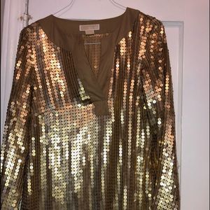 Michael Kors GOLD Sequin tunic